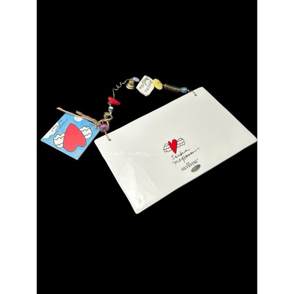 Sandra Magsamen Plaque 'Small Group of Thoughtful People' NOS w Tag Ceramic Art - Picture 3 of 8